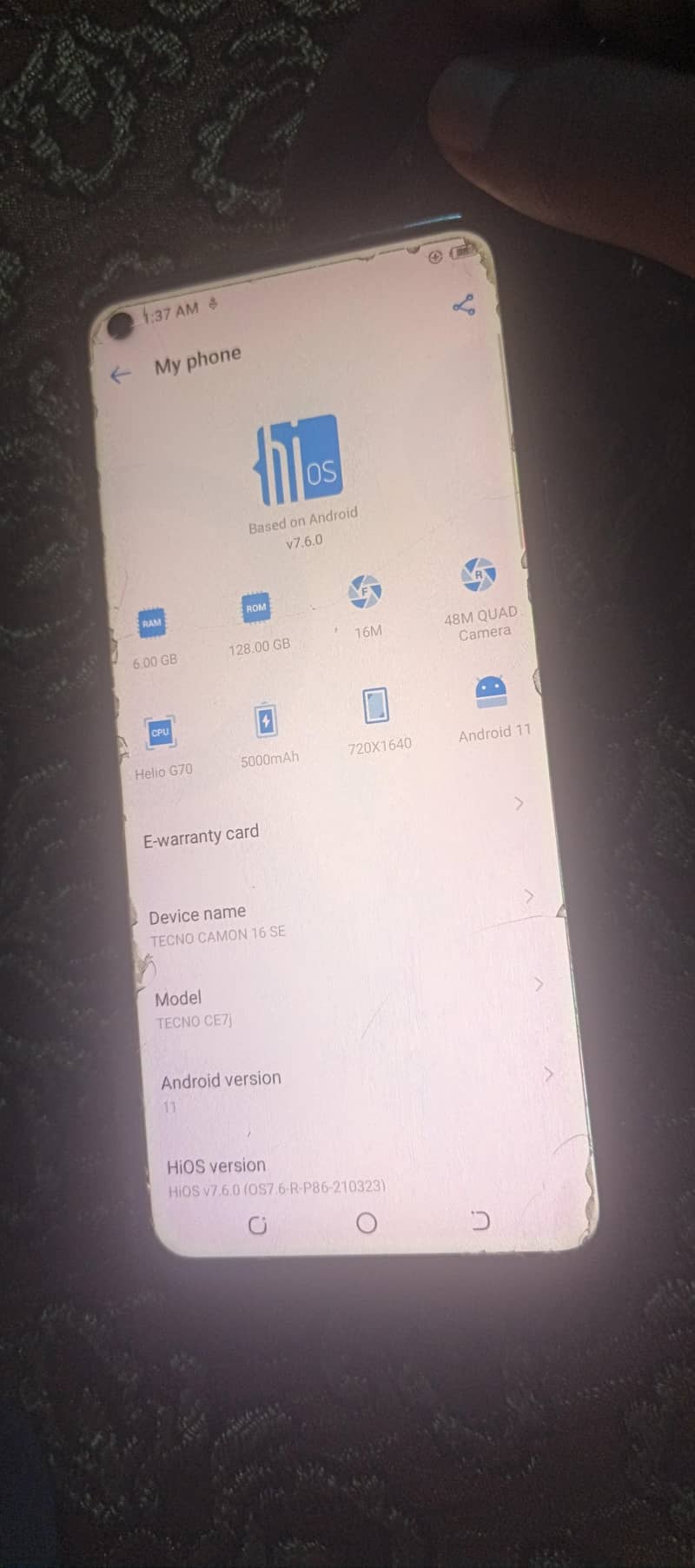 Tecno CAMON 16 SE 1