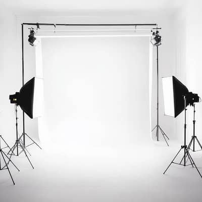 Mini studio kit Full size white and Green background read add