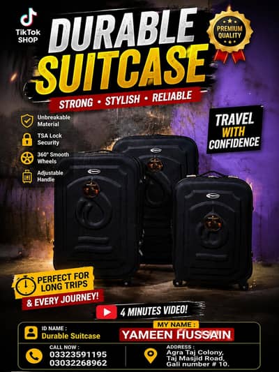 20, 24, & 28 Size Durable Suitcase .