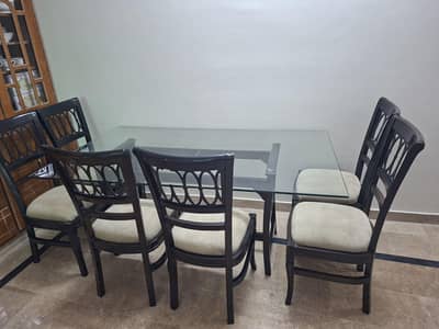 Dining table with 6 chairs for sale