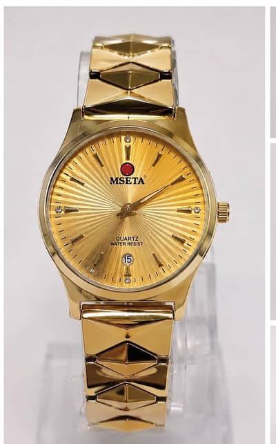 MSETA Premium Gold Wrist Watch for Men – Stylish Quartz Watch
