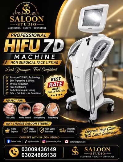 Hifu 7DAdvanced Aesthetic & Body Contouring Machine