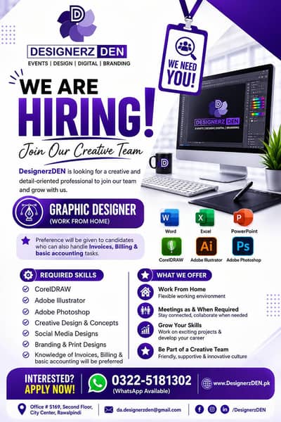 Graphics Designer + Invoicing