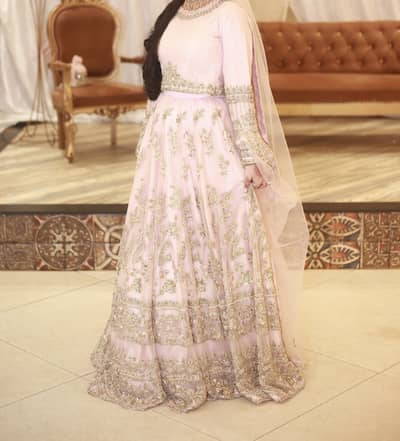 Walima lehenga ( baby pink colour)