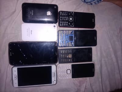 Keypad mobile lot 5 PCs working + 2 iphone scrap | Rs 7000 FSD