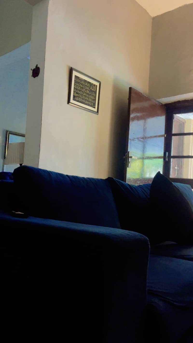 Dark blue sofa set 2