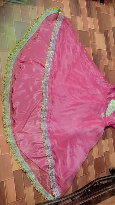 organza tail frock 2  piece