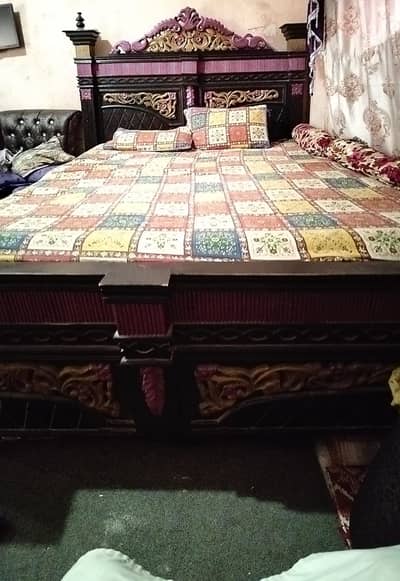 used furniture: Master size bed, wardrobe, dressing table, showcase