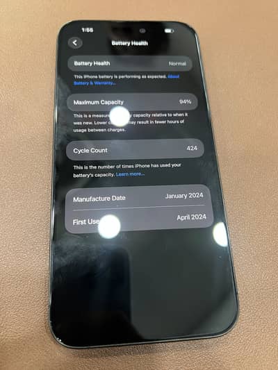 Apple iPhone 15 Pro Max jv 256gb 94health condtion 10/9.5