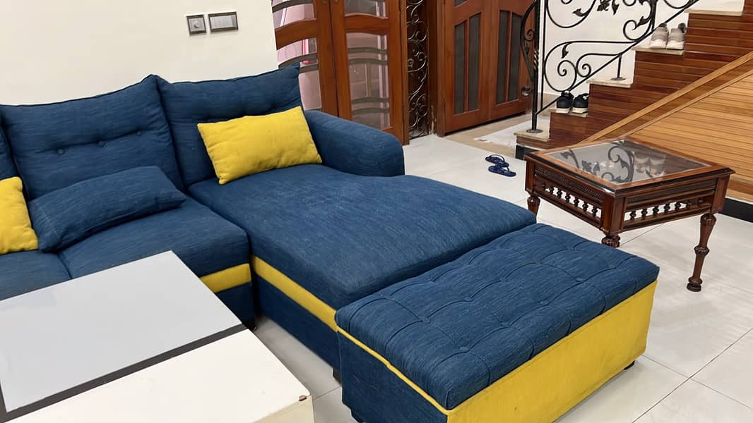 9-Seater Blue Sofa Set  Premium Quality 5