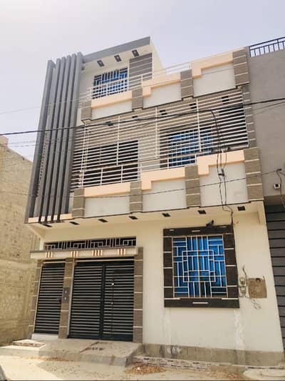 BRAND NEW 120 SQUARE YARD GROUND+ONE HOUSE FOR SALE IN SECTOR Q 3 GULSHAN E MAYMAR KARACHI