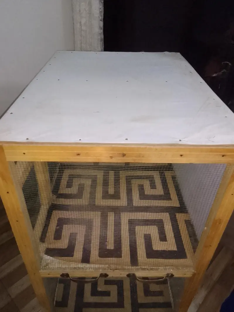 Large Wooden Bird Cage / Pinjra – 2 Compartments — photo 4