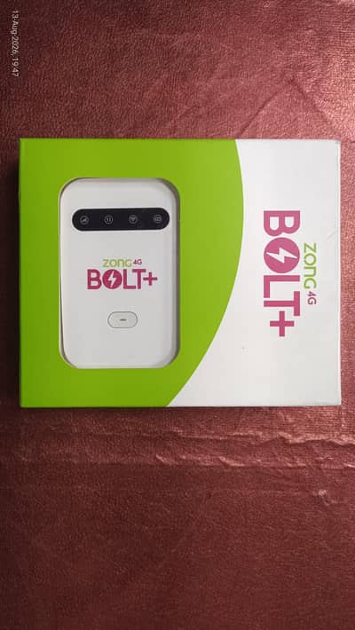 Zong 4G Bolt+ portable WiFi internet device available for sale.