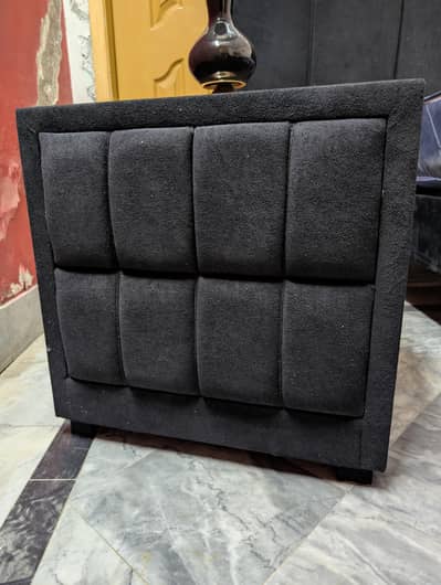Luxury Black Velvet Bed Set with Mattress For Sale in Lahore