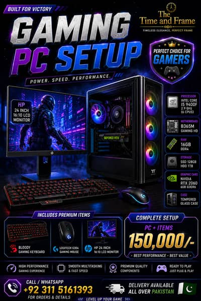 pc / gaming pc / pc for sale / Core I-5 9400F 2.9 GHz  pc