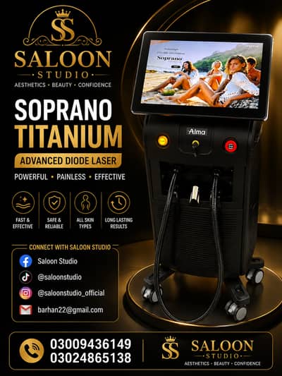 Soprano Titanium Advanced Diode Laser Machine – 1600 watt 16 bars