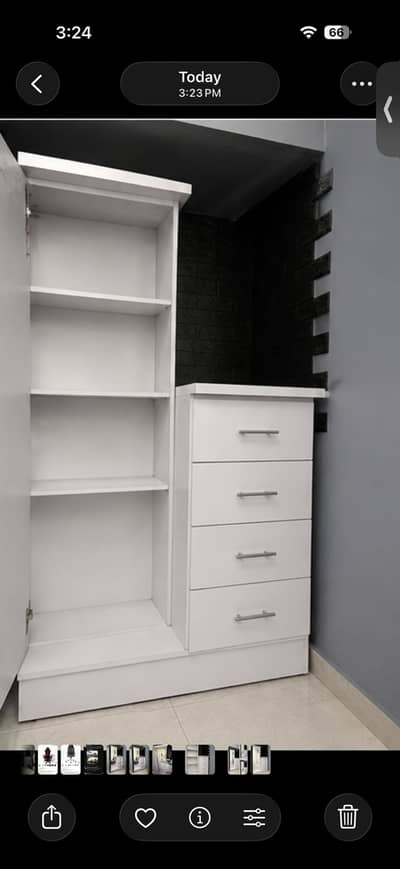 White Dressing Table with Full-Length LED Mirror & Drawers