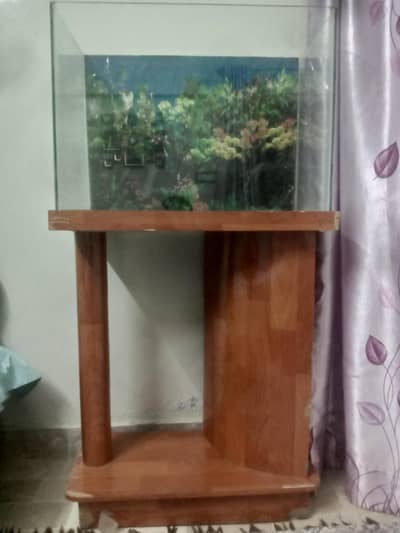Aquarium with Tank & Wood Stand