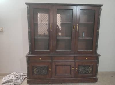 wooden crockery cabinet