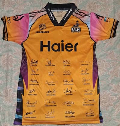 peshawar zalmi special Jersey  WITH SIGNATURES