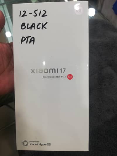 Xiamoi 17 Official pta 512 gb Black Boxpack Nonactive