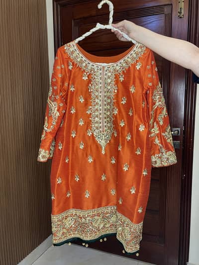 Orange Gota work shalwarkameez