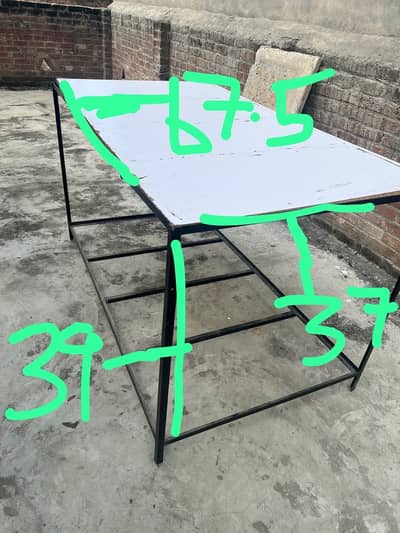 Heavy Duty Iron CuttingTable – 67.5 × 37 × 39 Inche Strong Steel Frame
