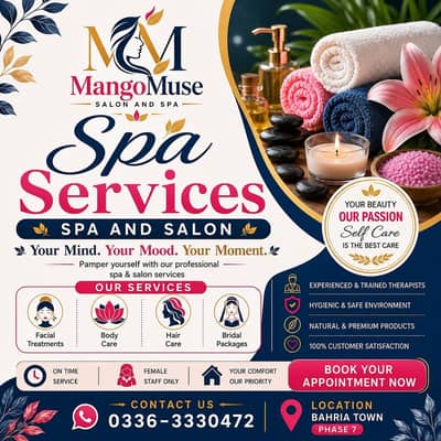 Spa - Services - Spa Center & Saloon - Spa Therapy Available