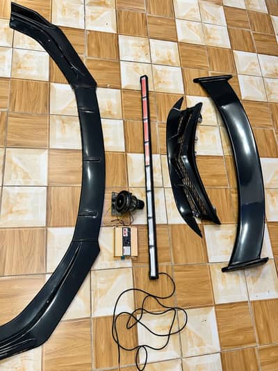 Grandy Spilter Back trunk spoiler dashboard police light front grill
