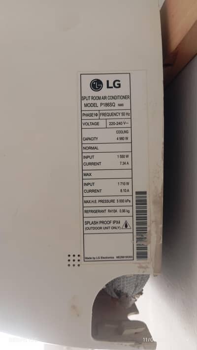LG Inverter AC 10/9 condition