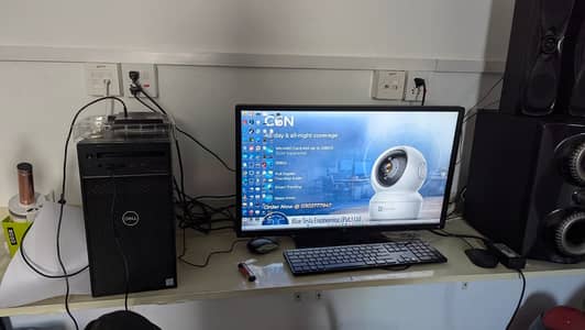DELL Tower CPU and HP LED 27 Inches for sale