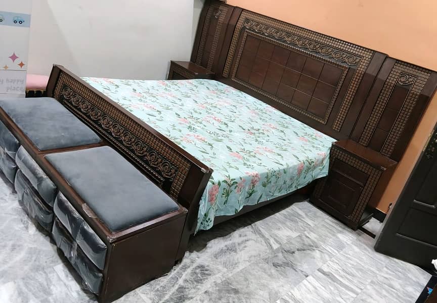 BED SET, Side Tables, Dressing, Storage  (Slightly Used, Like New) 0