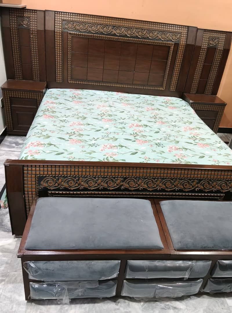 BED SET, Side Tables, Dressing, Storage  (Slightly Used, Like New) 2