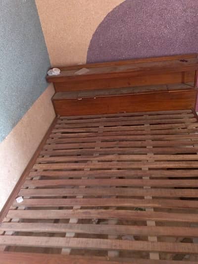 wooden bed