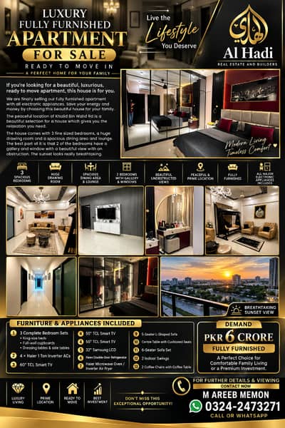 LUXURY FULLY FURNISHED APARTMENT FOR SALE