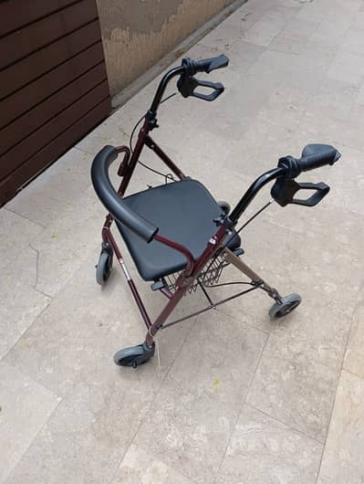 Imported Rollator Walker with Seat, Brakes & Basket - Negotiable