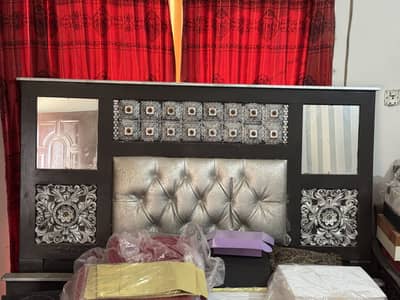 Wooden bed and sofa set