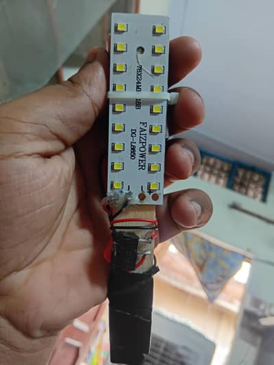 homemade light with power plus battery