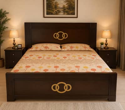 Double bed / bed set / wooden bed / bed / Furniture / king size bed