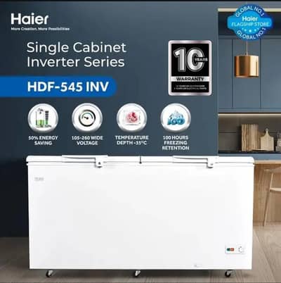 Haier HDF-545 Inverter Deep Freezer | Only 8 Months Like New Condition