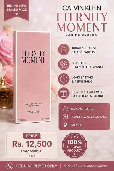 Calvin Klein Eternity Moment EDP 100ml – New Sealed