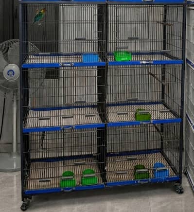 6-Portion Heavy Duty Bird Cage for Sale