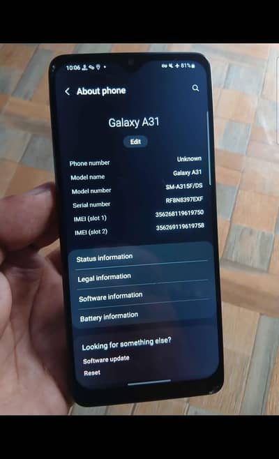 Samsung Mobile A31