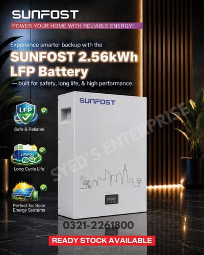 SUNFOST 25.6V 100Ah Lithium Battery
