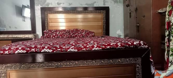 Premium Wooden Bed – Elegant Design & Strong Quality