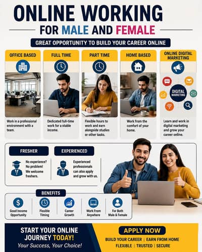 WE ARE HIRING MALE AND FEMALE STAFF FOR ONLINE WORK