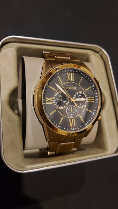 Original Fossil Flynn Chronograph Men's Watch (BQ2400) – Gold-Tone