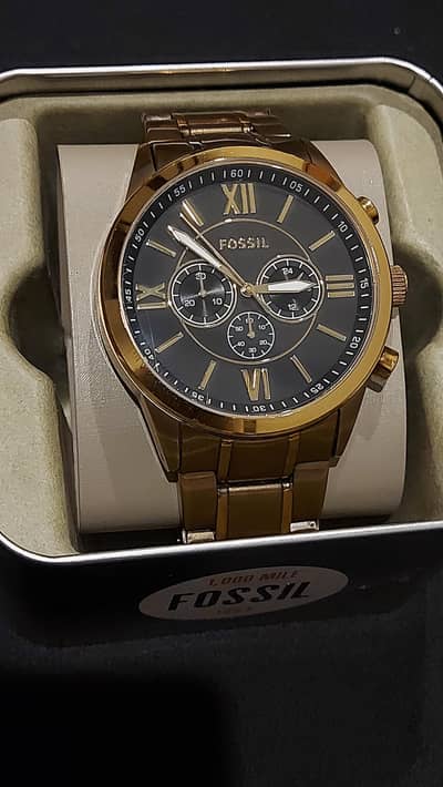 Original Fossil Flynn Chronograph Men's Watch (BQ2400) – Gold-Tone