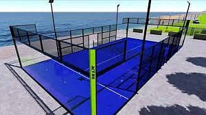 Padel court-Padel flooring-Artificial grass-indoor cricket ground gras