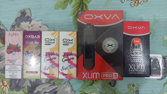 Oxva Xlim Pro 3 Vape, Xlim Cartridge (pack of 3) and flavours. 18+